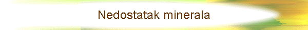 Nedostatak minerala